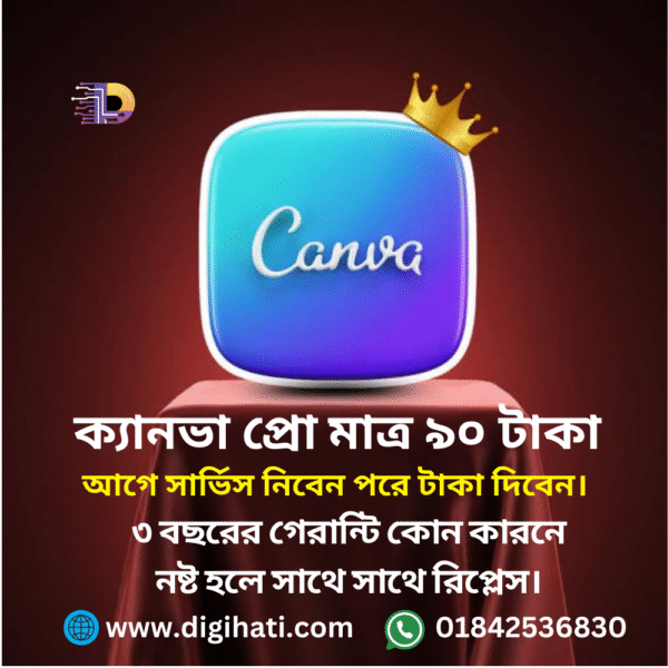 ক্যানভা প্রো একাউন্ট – প্রিমিয়াম টেমপ্লেট ও ফিচার সহ