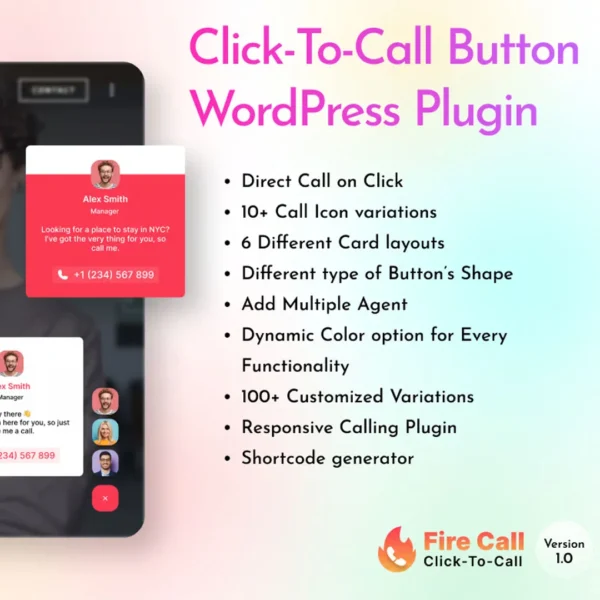 Fire Call – WordPress Click-To-Call Button Plugin