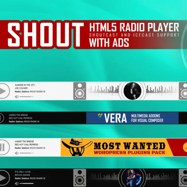 SHOUT – HTML5 Radio Player With Ads – WP Plugin