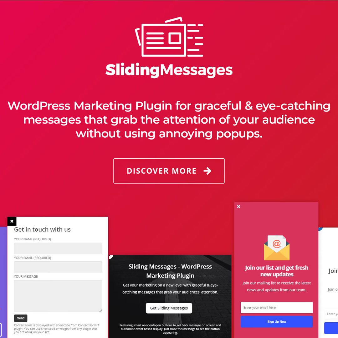 WordPress Marketing Plugin – Sliding Messages